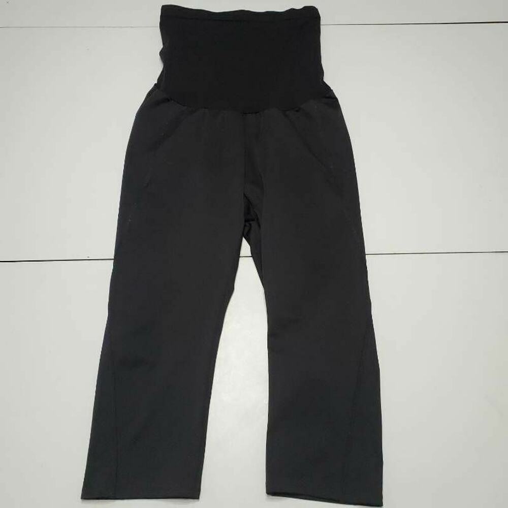 Motherhood Womens Secret Fit Belly Pants Black Pull On Stretch Knit Maternity M